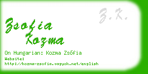 zsofia kozma business card