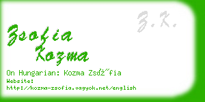 zsofia kozma business card